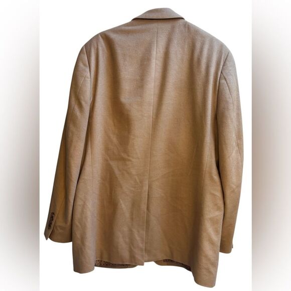 Lauren Ralph Lauren Blazer Mens 44L Brown Sport Coat Wool Silk Cashmere Jacket - Picture 3 of 6
